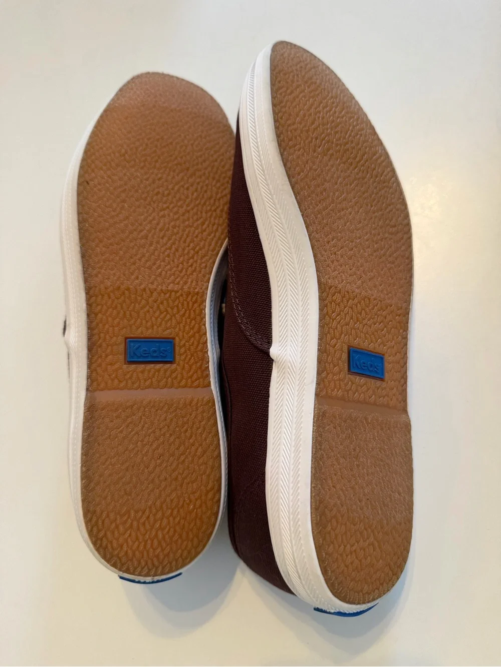 Keds Champion Canvas Lace-Up Sneakers in Burgundy with White Laces